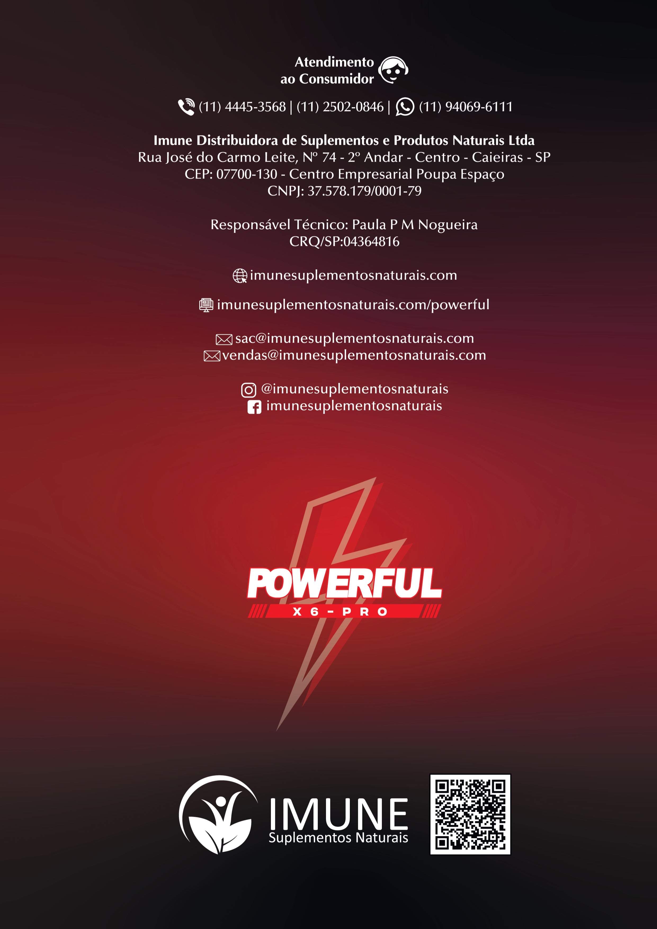 Powerful X6 Pro - 500mg - 120 Cápsulas